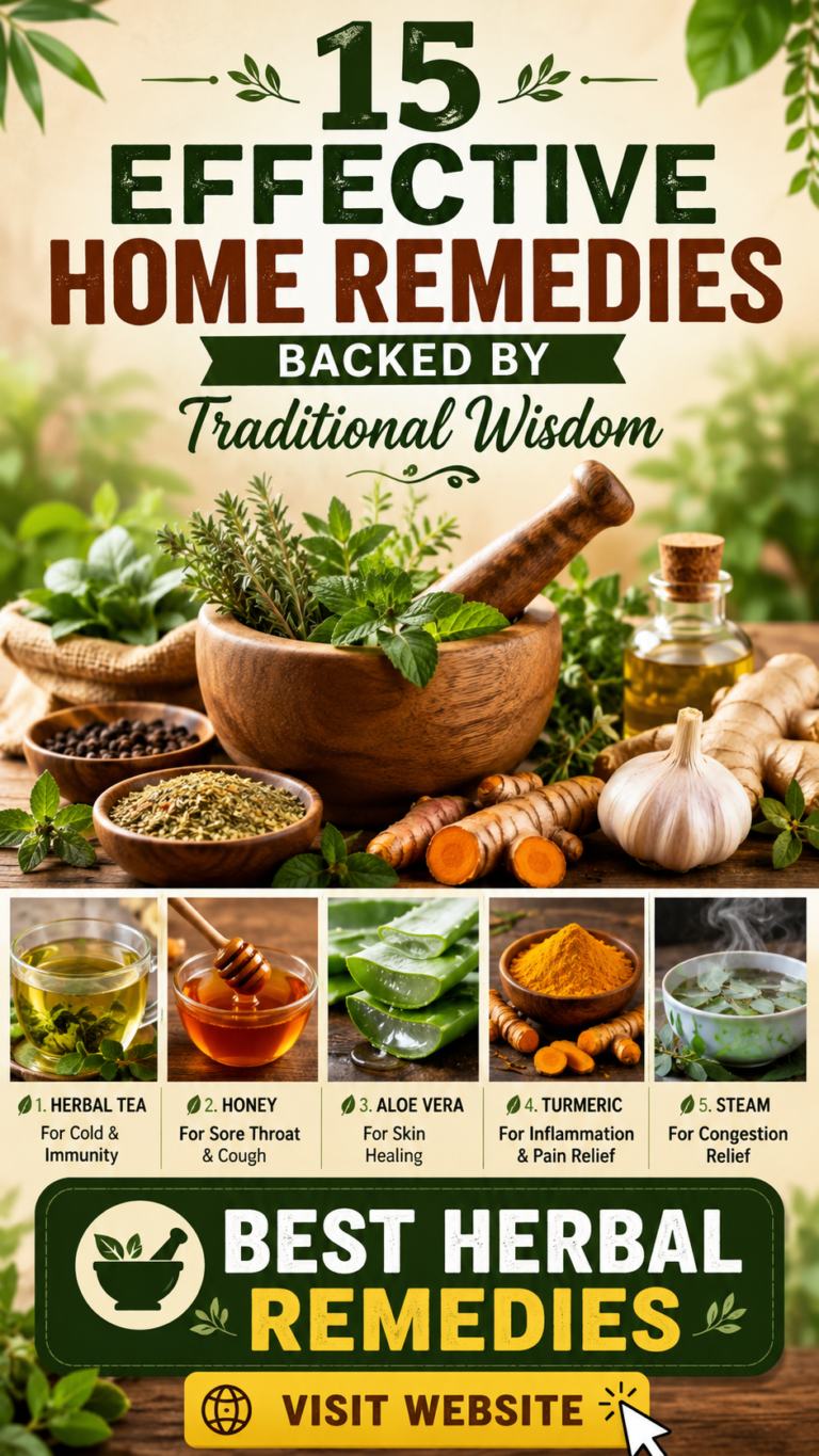 15 Effective Home Remedies Backed by Traditional Wisdom