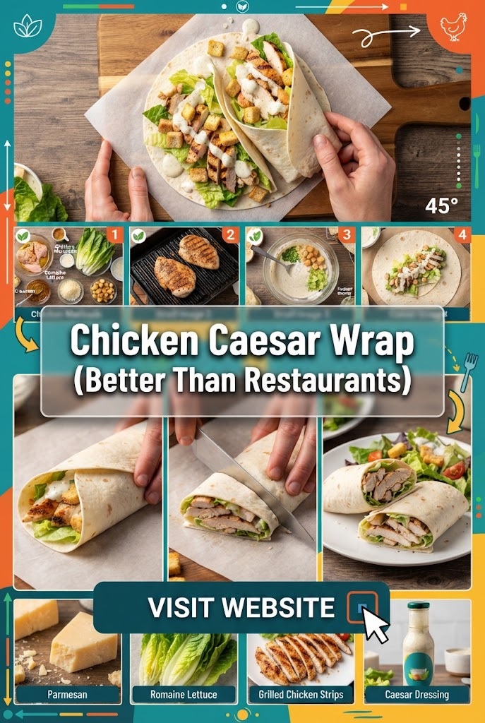 Chicken Caesar Wrap (Better Than Restaurants)